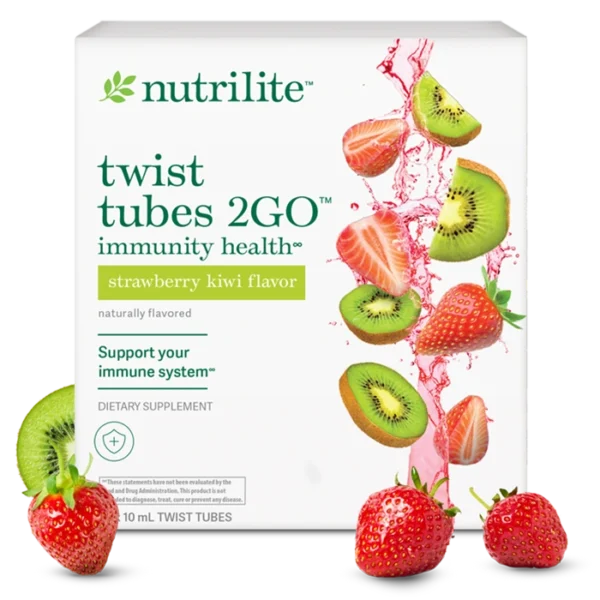 nutrilite 2go immunity support powder strawberry kiwi nutrilite vitamin c drink mix stick packs nutrilite strawberry kiwi immune support supplement nutrilite portable immunity powder sticks