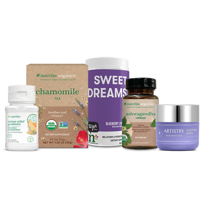Nutrilite Sleep + Stress Solution – Daily Relaxation & Sleep Support Bundle Nutrilite Sleep + Stress Solution – Daily Relaxation & Sleep Support Bundle
