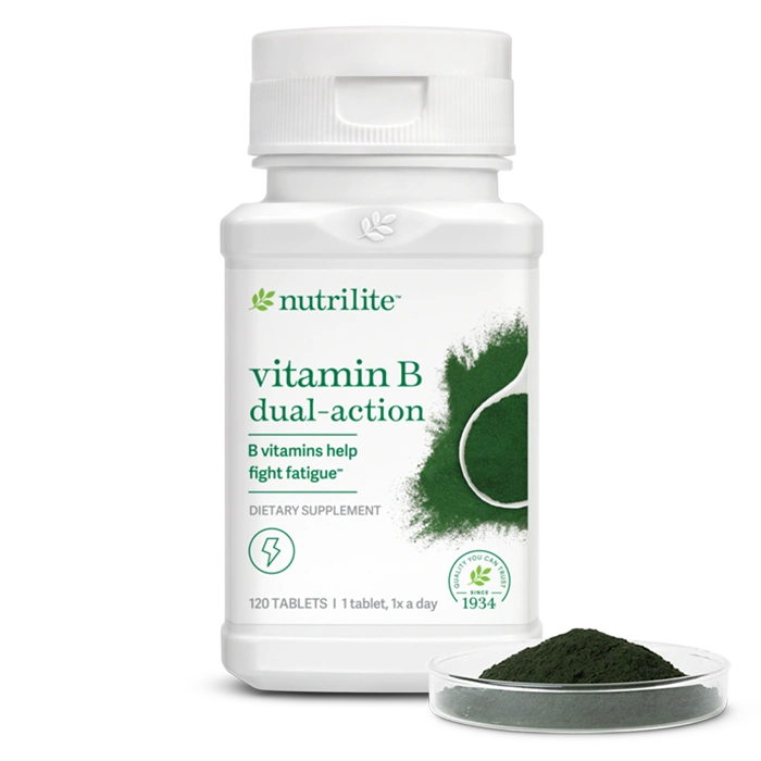 Nutrilite Vitamin B Dual-Action Tablets -1 nutrilite vitamin b dual action tablets bottle nutrilite vitamin b complex supplement 120 tablets nutrilite dual action vitamin b tablets supplement nutrilite b complex dietary supplement tablets