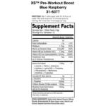 XS Pre Workout Boost Blue Raspberry – 12 Stick Packs